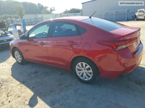 3KPC24A62NE168142 — 2022 Hyundai Accent, фото 2 с аукциона Copart, Естественный износ