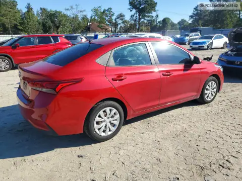 3KPC24A62NE168142 — 2022 Hyundai Accent, фото 3 с аукциона Copart, Естественный износ