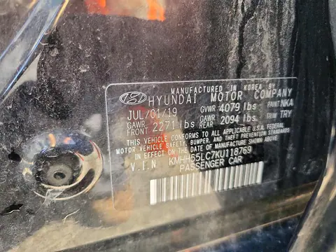 2019 HYUNDAI ELANTRA GT VIN KMHH55LC7KU118769 фото 12