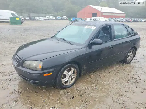 KMHDN56D75U157126 — 2005 Hyundai Elantra, Передняя часть, фото до ремонта