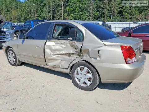 2005 Hyundai Elantra VIN KMHDN46D45U197447 фото 2
