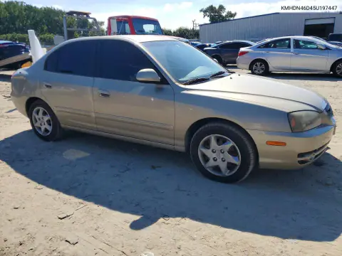 2005 Hyundai Elantra VIN KMHDN46D45U197447 фото 4