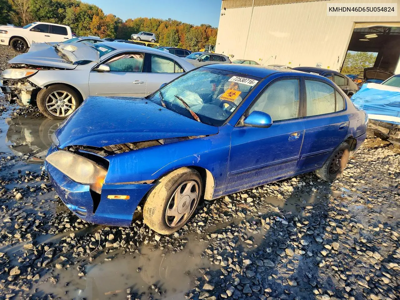 2005 Hyundai Elantra Gls VIN KMHDN46D65U054824 фото 1
