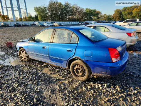 2005 Hyundai Elantra Gls VIN KMHDN46D65U054824 фото 2