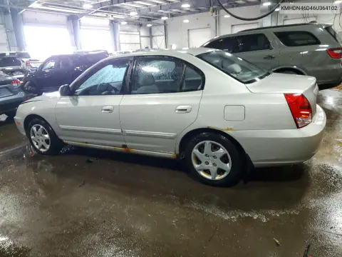 2006 Hyundai Elantra Gls VIN KMHDN46D46U364102 фото 2