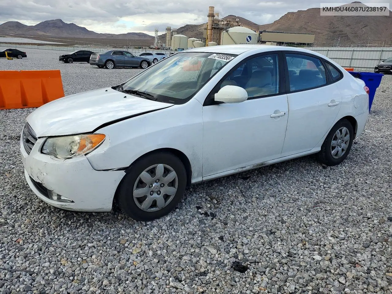 KMHDU46D87U238197 Hyundai Elantra 2007 — повреждение Передняя часть, фото до ремонта