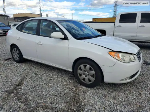 KMHDU46D87U238197 — 2007 Hyundai Elantra, фото 4 с аукциона Copart, Передняя часть