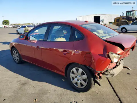 2008 Hyundai Elantra Gls VIN KMHDU46D08U295107 фото 2
