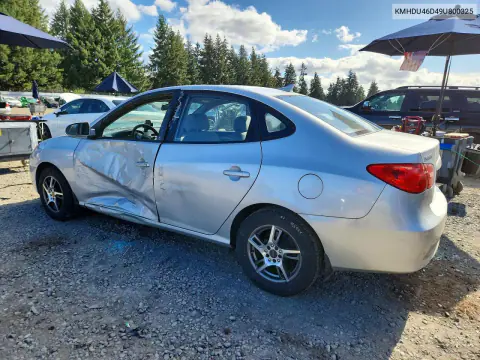 2009 Hyundai Elantra Gls VIN KMHDU46D49U800325 фото 2