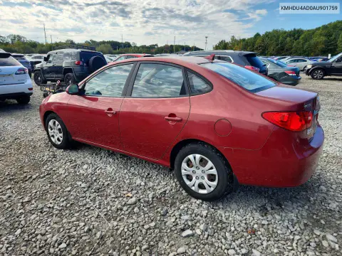 2010 Hyundai Elantra Gls VIN KMHDU4AD0AU901759 фото 2