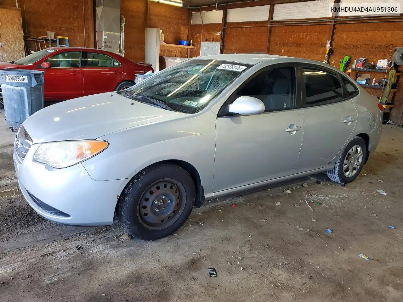 2010 Hyundai Elantra VIN KMHDU4AD4AU951306 фото 1
