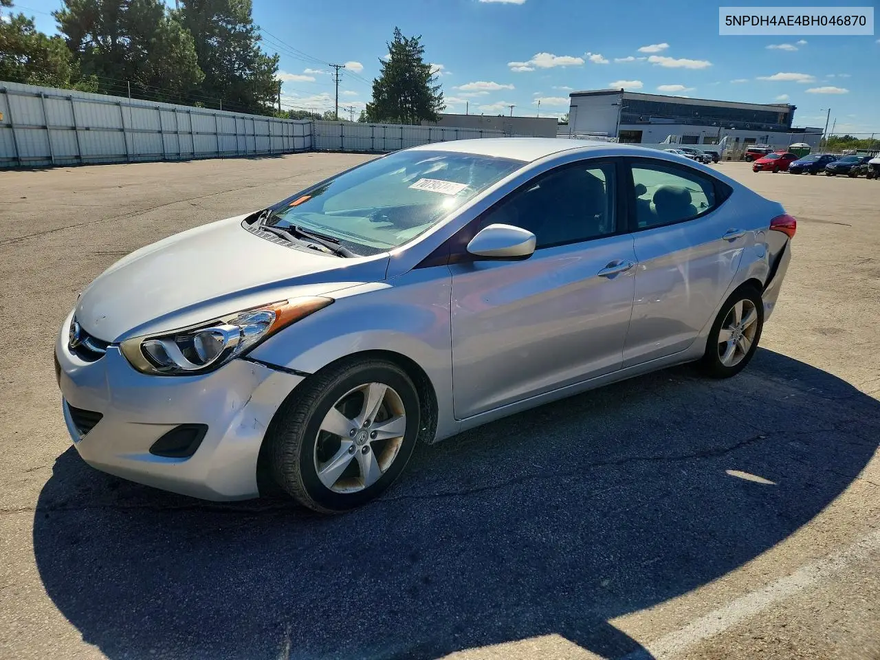 5NPDH4AE4BH046870 Hyundai Elantra 2011 — повреждение Передняя часть, фото до ремонта