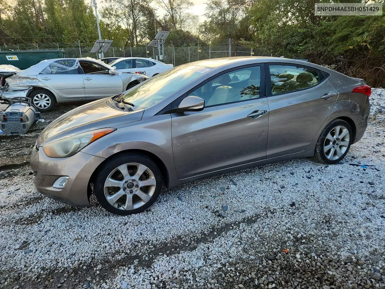5NPDH4AE5BH051429 Hyundai Elantra 2011 — повреждение Сторона, фото до ремонта