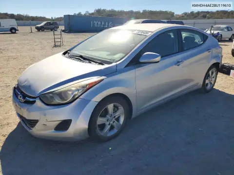 KMHDH4AE2BU119610 — 2011 Hyundai Elantra, Задняя часть, фото до ремонта