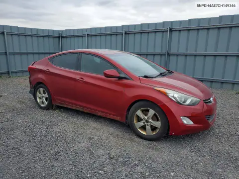 2012 Hyundai Elantra Gls VIN 5NPDH4AE7CH149346 фото 4