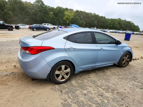 2012 Hyundai Elantra Gls VIN KMHDH4AE3CU356916 фото 3