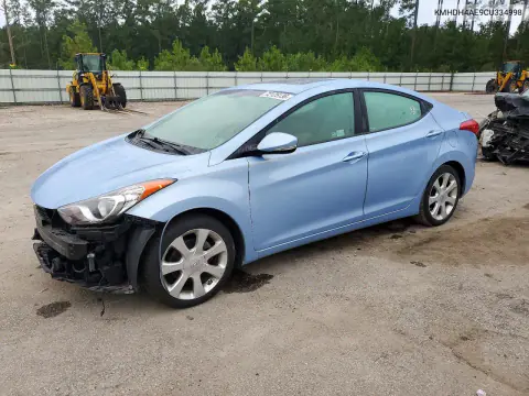 2012 Hyundai Elantra Limited VIN KMHDH4AE9CU334998 фото 1