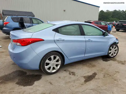 2012 Hyundai Elantra Limited VIN KMHDH4AE9CU334998 фото 3