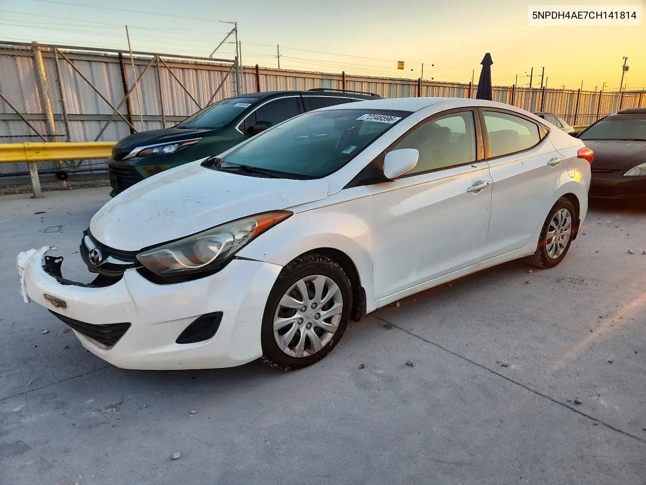 2012 Hyundai Elantra Gls VIN 5NPDH4AE7CH141814 фото 1