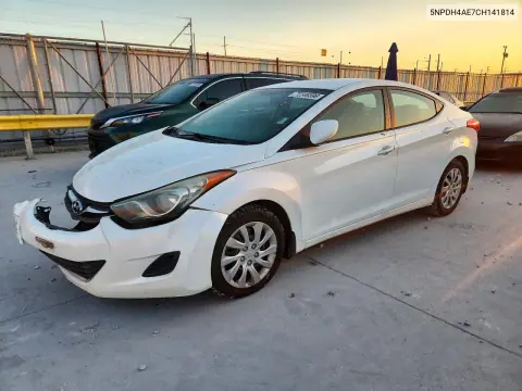 2012 Hyundai Elantra Gls VIN 5NPDH4AE7CH141814 фото 1