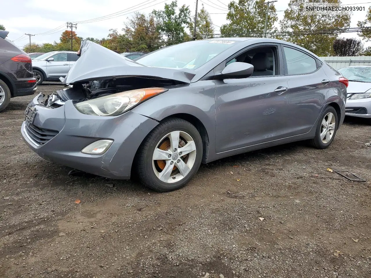 2012 Hyundai Elantra Gls VIN 5NPDH4AE2CH093901 фото 1