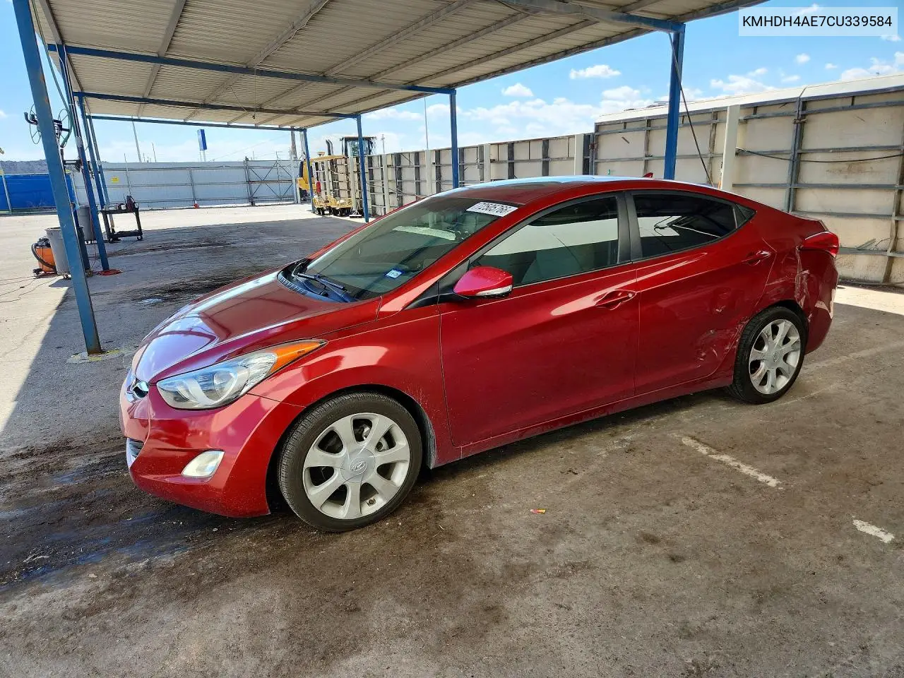 2012 Hyundai Elantra Limited VIN KMHDH4AE7CU339584 фото 1
