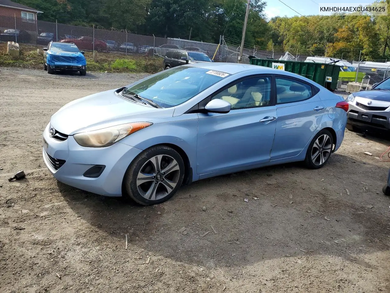 KMHDH4AEXCU434625 Hyundai Elantra 2012 — повреждение Вандализм, фото до ремонта