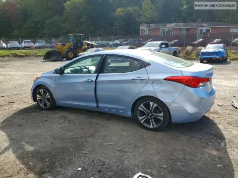 KMHDH4AEXCU434625 — 2012 Hyundai Elantra, фото 2 с аукциона Copart, Вандализм