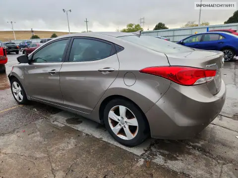 5NPDH4AE1CH116911 — 2012 Hyundai Elantra, фото 2 с аукциона Copart, Передняя часть