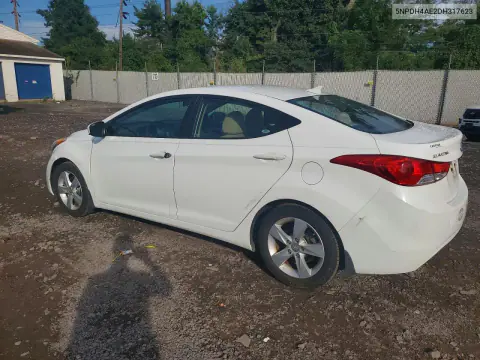 2013 Hyundai Elantra Gls VIN 5NPDH4AE2DH317623 фото 2