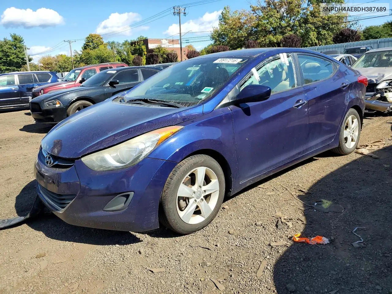 2013 Hyundai Elantra Gls VIN 5NPDH4AE8DH387689 фото 1