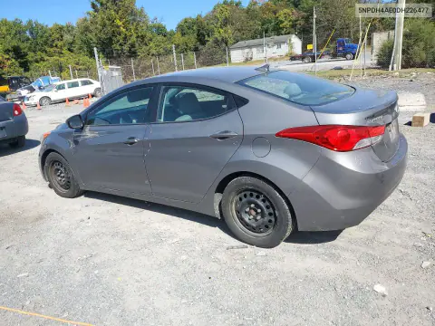 2013 Hyundai Elantra Gls VIN 5NPDH4AE0DH226477 фото 2