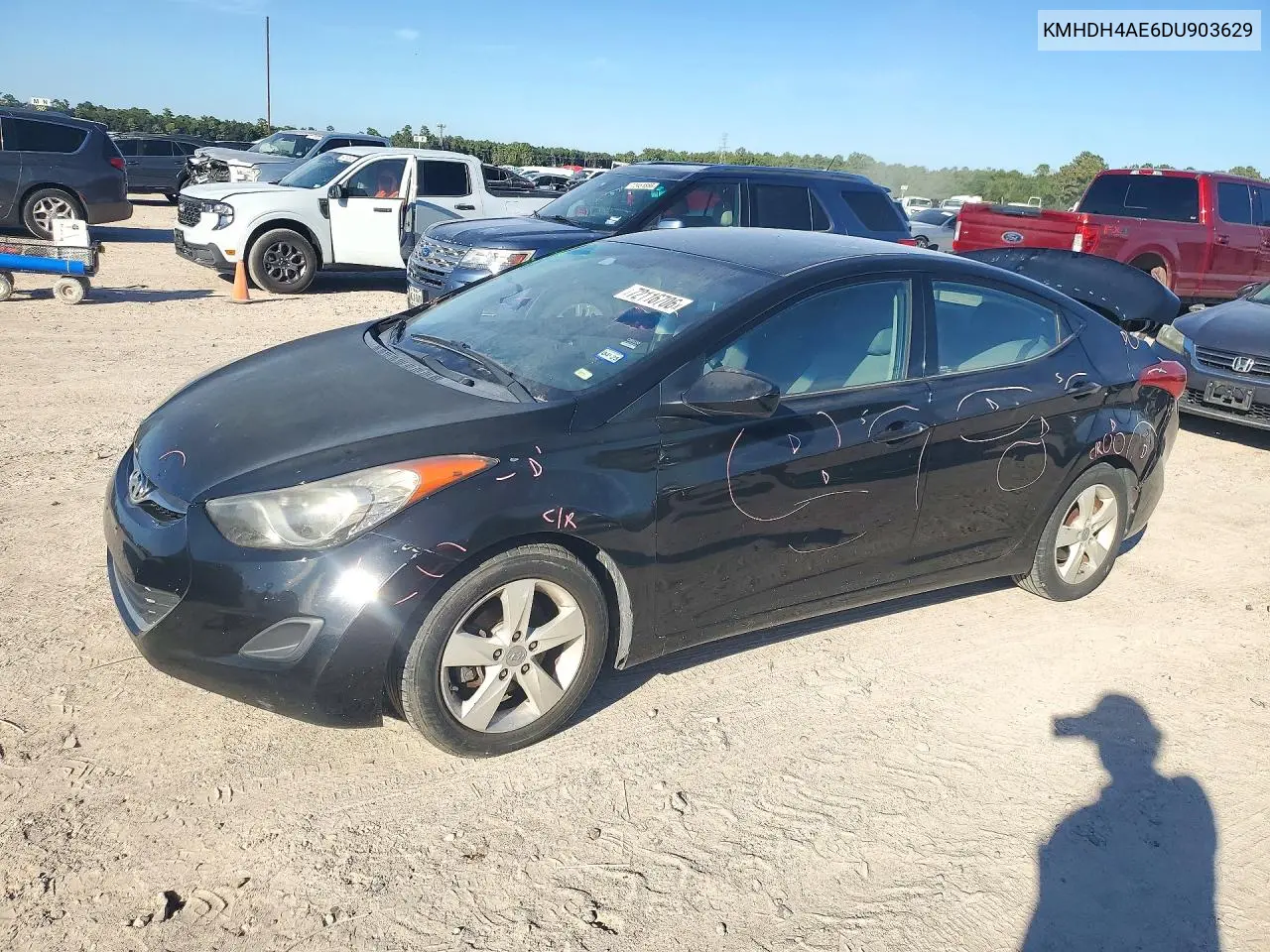 2013 Hyundai Elantra Gls VIN KMHDH4AE6DU903629 фото 1