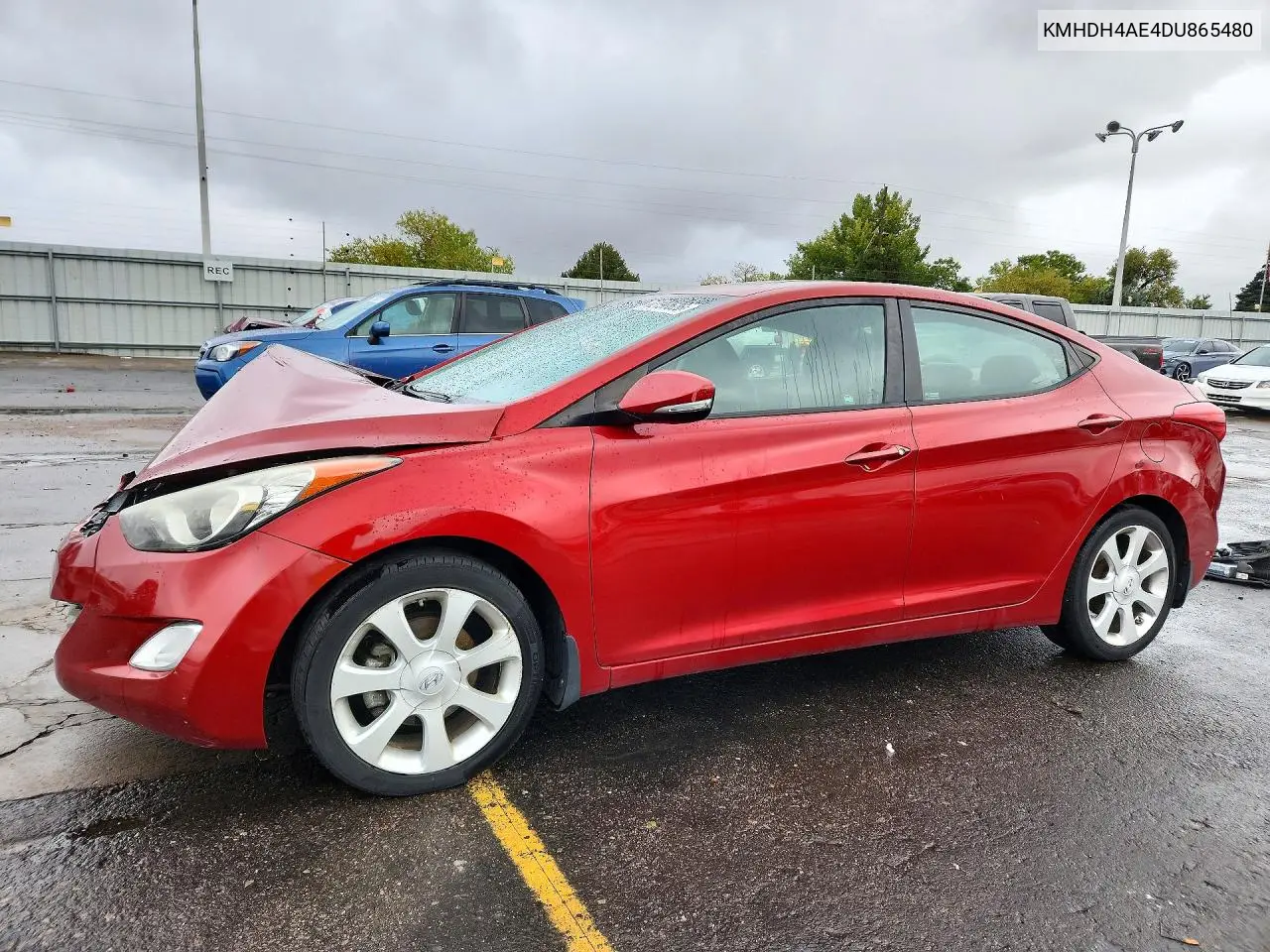 KMHDH4AE4DU865480 Hyundai Elantra 2013 — повреждение Передняя часть, фото до ремонта