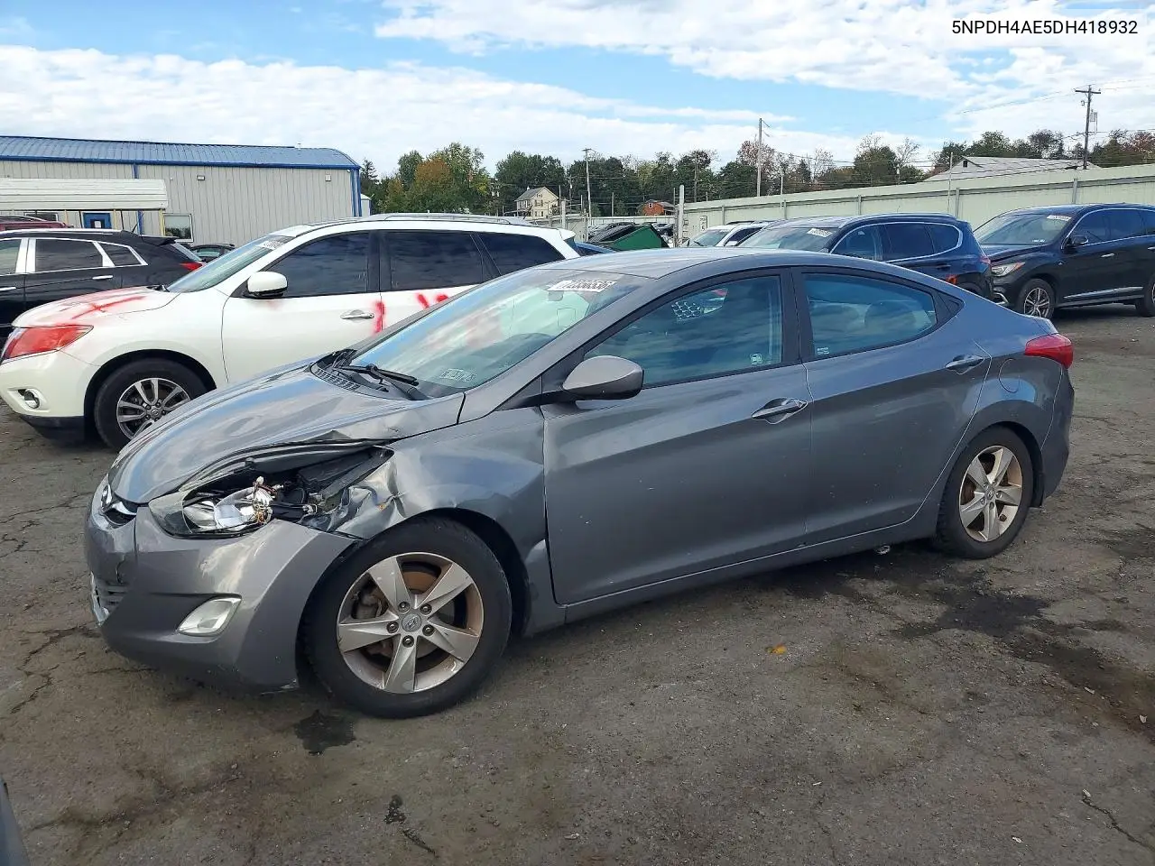 5NPDH4AE5DH418932 Hyundai Elantra 2013 — повреждение Передняя часть, фото до ремонта