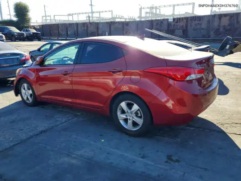2013 Hyundai Elantra Gls VIN 5NPDH4AEXDH376760 фото 2