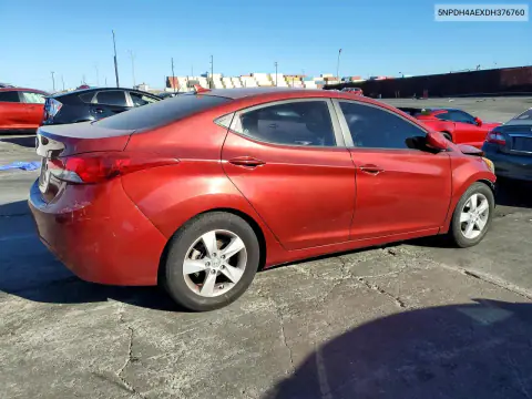 2013 Hyundai Elantra Gls VIN 5NPDH4AEXDH376760 фото 3