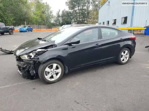 KMHDH4AE2DU938913 — 2013 Hyundai Elantra, Передняя часть, фото до ремонта