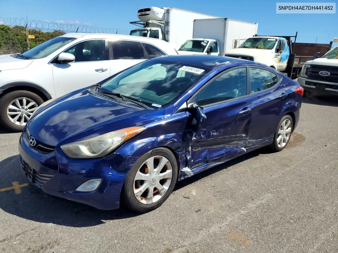 5NPDH4AE7DH441452 Hyundai Elantra 2013 — повреждение Сторона, фото до ремонта