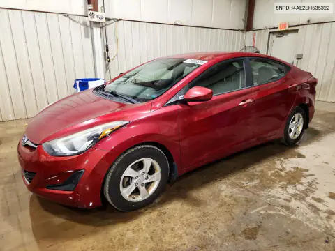 2014 Hyundai Elantra Se VIN 5NPDH4AE2EH535322 фото 1