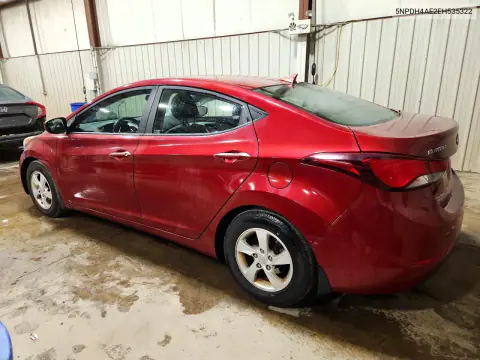 2014 Hyundai Elantra Se VIN 5NPDH4AE2EH535322 фото 2