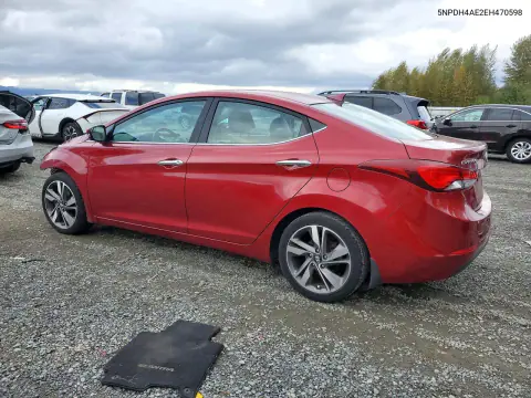 2014 Hyundai Elantra Limited VIN 5NPDH4AE2EH470598 фото 2