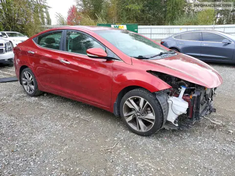 2014 Hyundai Elantra Limited VIN 5NPDH4AE2EH470598 фото 4