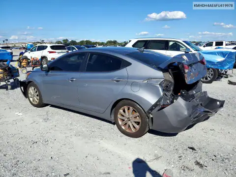 KMHDH4AE6FU419978 — 2015 Hyundai Elantra, фото 2 с аукциона Copart, Задняя часть