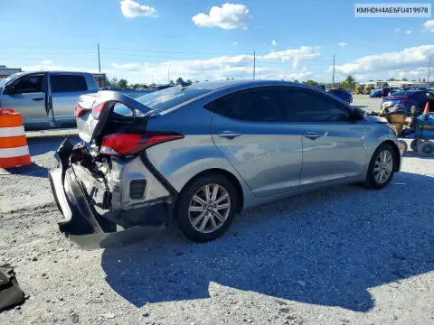 KMHDH4AE6FU419978 — 2015 Hyundai Elantra, фото 3 с аукциона Copart, Задняя часть