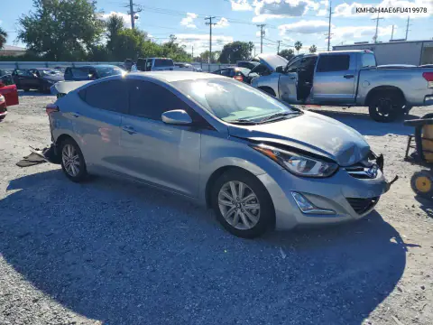 KMHDH4AE6FU419978 — 2015 Hyundai Elantra, фото 4 с аукциона Copart, Задняя часть