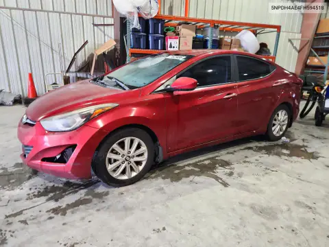 5NPDH4AE4FH594518 — 2015 Hyundai Elantra, Задняя часть, фото до ремонта