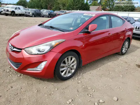 KMHDH4AEXFU299229 — 2015 Hyundai Elantra, Передняя часть, фото до ремонта