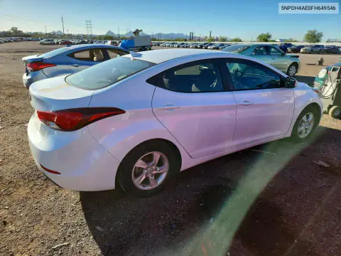 5NPDH4AE0FH649546 — 2015 Hyundai Elantra, фото 3 с аукциона Copart, Передняя часть