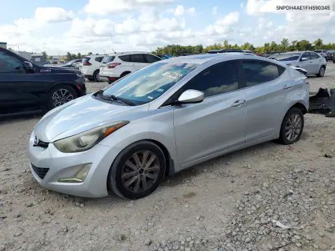 5NPDH4AE1FH590345 — 2015 Hyundai Elantra, Задняя часть, фото до ремонта